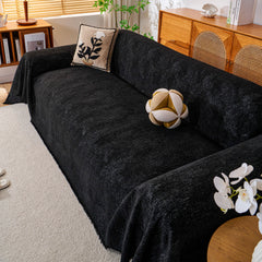 Cozy Textured Couch Protector with Fringe, Universal Soft Slipcover for Couch Sofa Bed - Ornate Home