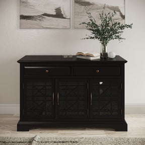 Craftsman Antique Black 50 Media Unit - Ornate Home