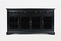 Craftsman Antique Black 60 Media Unit - Ornate Home