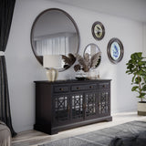 Craftsman Antique Black 60 Media Unit - Ornate Home