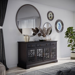 Craftsman Antique Black 60 Media Unit - Ornate Home