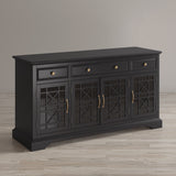 Craftsman Antique Black 60 Media Unit - Ornate Home