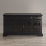 Craftsman Antique Black 60 Media Unit - Ornate Home