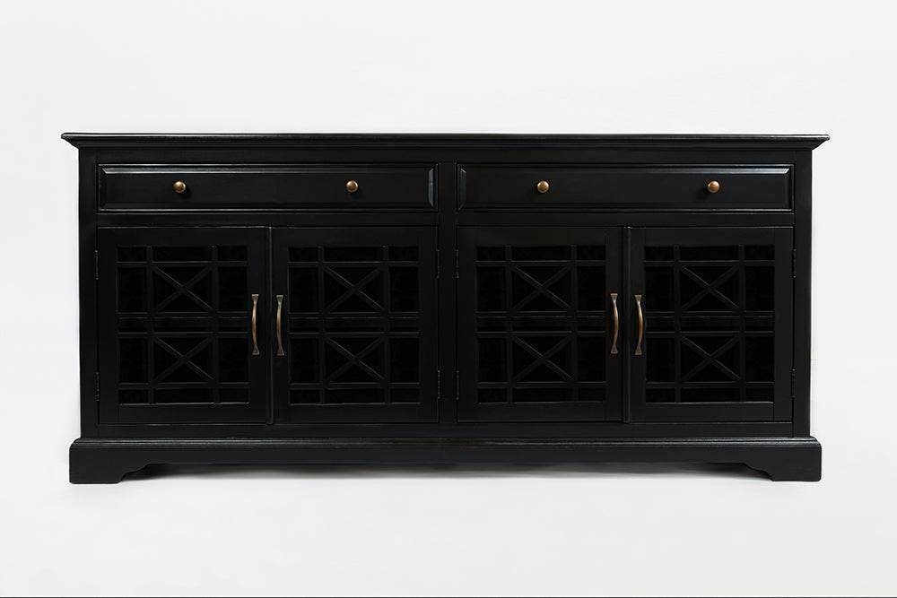 Craftsman Antique Black 70 Media Unit - Ornate Home