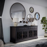 Craftsman Antique Black 70 Media Unit - Ornate Home