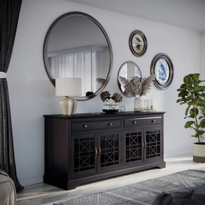 Craftsman Antique Black 70 Media Unit - Ornate Home