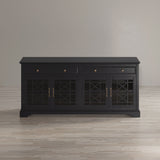 Craftsman Antique Black 70 Media Unit - Ornate Home
