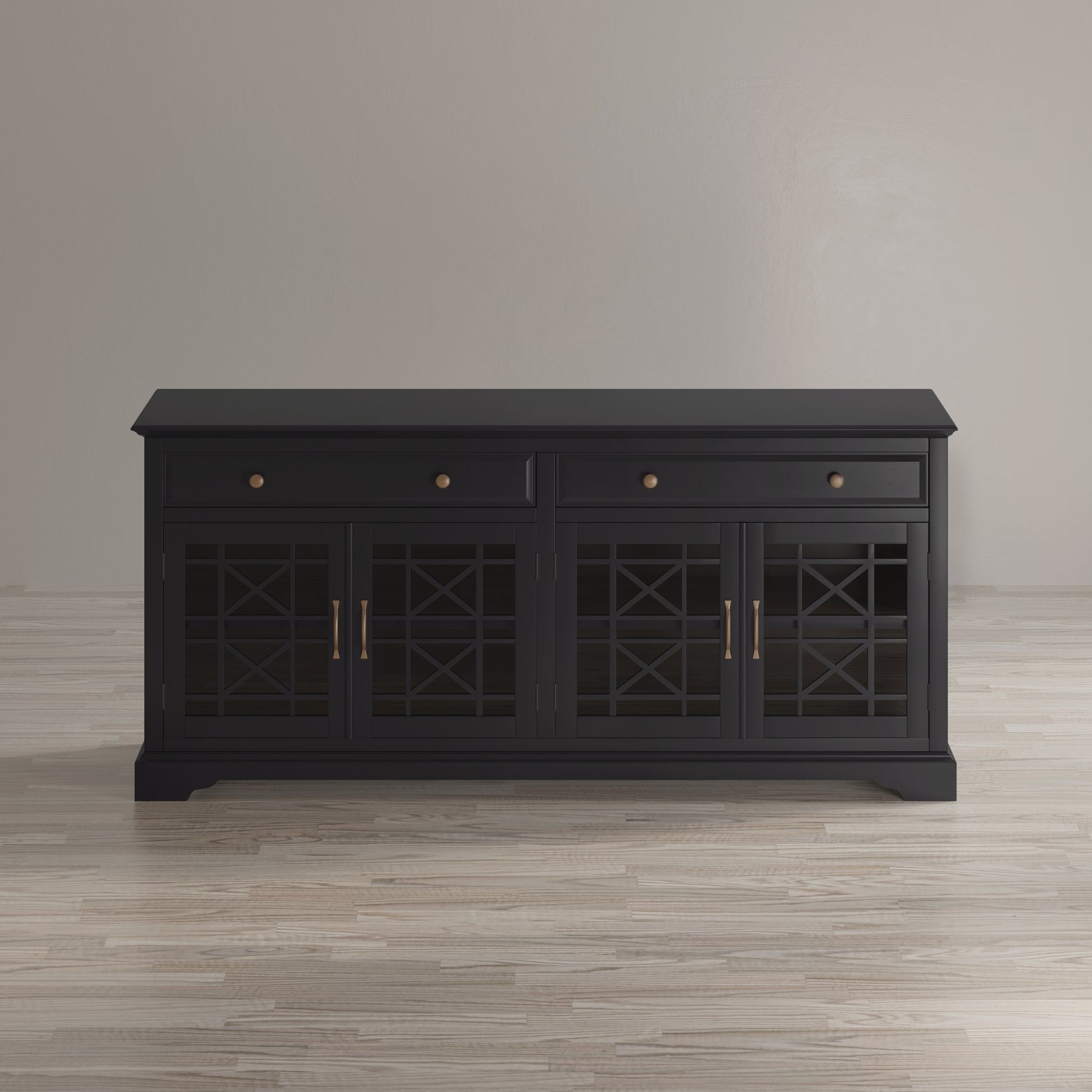 Craftsman Antique Black 70 Media Unit - Ornate Home