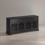 Craftsman Antique Black 70 Media Unit - Ornate Home