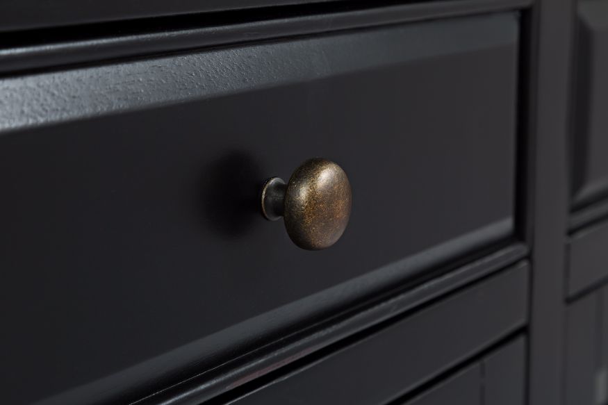 Craftsman Antique Black 70 Media Unit - Ornate Home