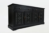 Craftsman Antique Black 70 Media Unit - Ornate Home