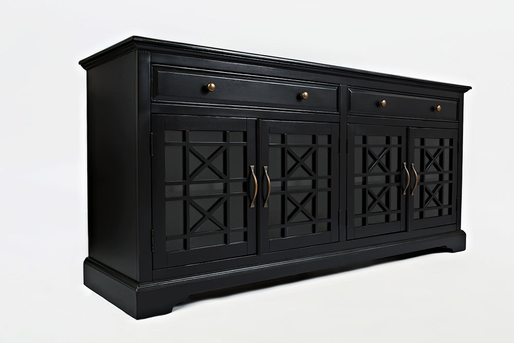 Craftsman Antique Black 70 Media Unit - Ornate Home