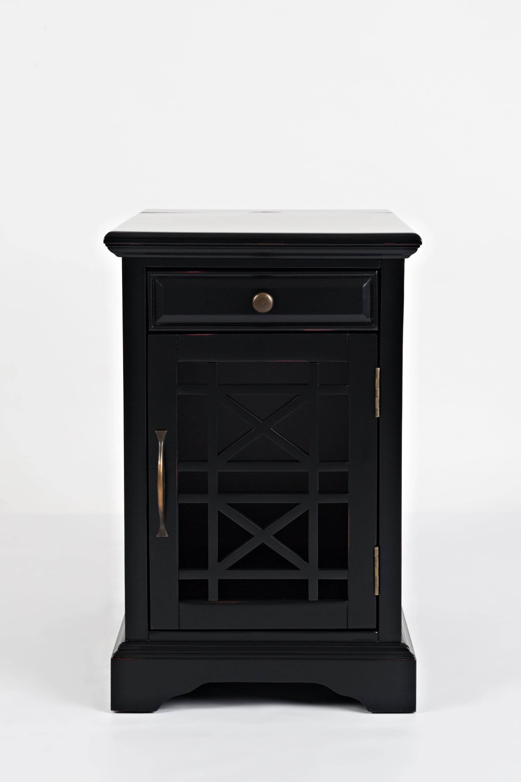 Craftsman Antique Black Power Chairside Table - Ornate Home