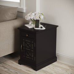 Craftsman Antique Black Power Chairside Table - Ornate Home