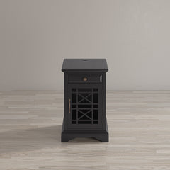 Craftsman Antique Black Power Chairside Table - Ornate Home
