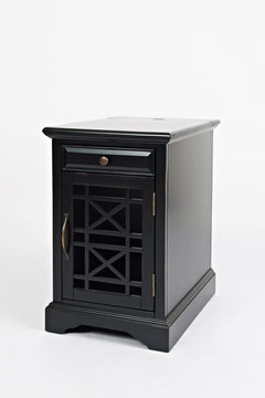 Craftsman Antique Black Power Chairside Table - Ornate Home