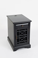 Craftsman Antique Black Power Chairside Table - Ornate Home