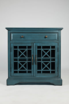 Craftsman Antique Blue 32 Accent Chest - Ornate Home