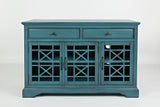 Craftsman Antique Blue 50 Media Unit - Ornate Home