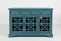 Craftsman Antique Blue 50 Media Unit - Ornate Home