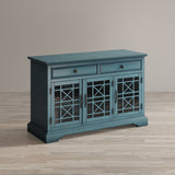 Craftsman Antique Blue 50 Media Unit - Ornate Home
