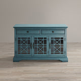 Craftsman Antique Blue 50 Media Unit - Ornate Home