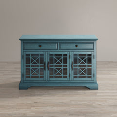 Craftsman Antique Blue 50 Media Unit - Ornate Home