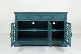 Craftsman Antique Blue 50 Media Unit - Ornate Home