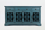Craftsman Antique Blue 60 Media Unit - Ornate Home
