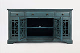 Craftsman Antique Blue 60 Media Unit - Ornate Home