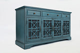 Craftsman Antique Blue 60 Media Unit - Ornate Home
