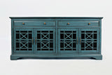 Craftsman Antique Blue 70 Media Unit - Ornate Home