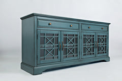 Craftsman Antique Blue 70 Media Unit - Ornate Home