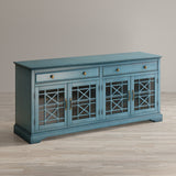 Craftsman Antique Blue 70 Media Unit - Ornate Home