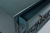 Craftsman Antique Blue 70 Media Unit - Ornate Home