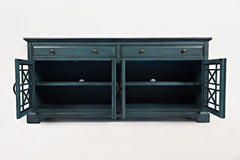 Craftsman Antique Blue 70 Media Unit - Ornate Home