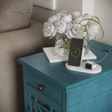 Craftsman Antique Blue Power Chairside Table - Ornate Home