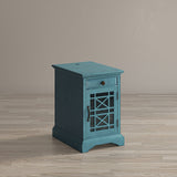 Craftsman Antique Blue Power Chairside Table - Ornate Home