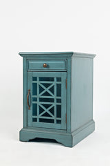 Craftsman Antique Blue Power Chairside Table - Ornate Home