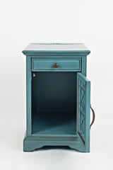 Craftsman Antique Blue Power Chairside Table - Ornate Home