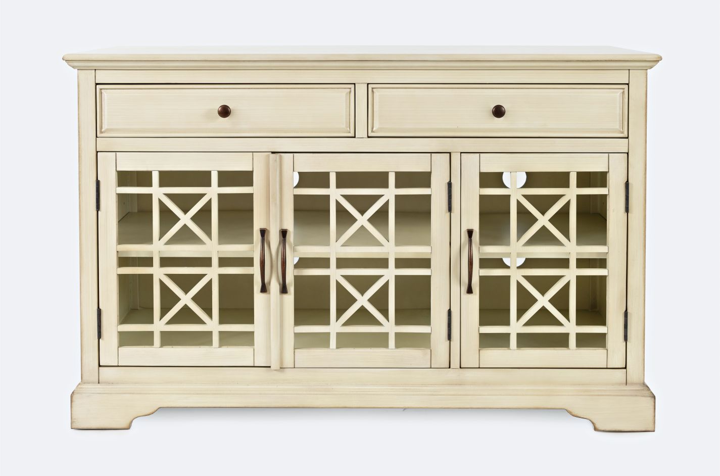 Craftsman Antique Cream 50 Media Unit - Ornate Home