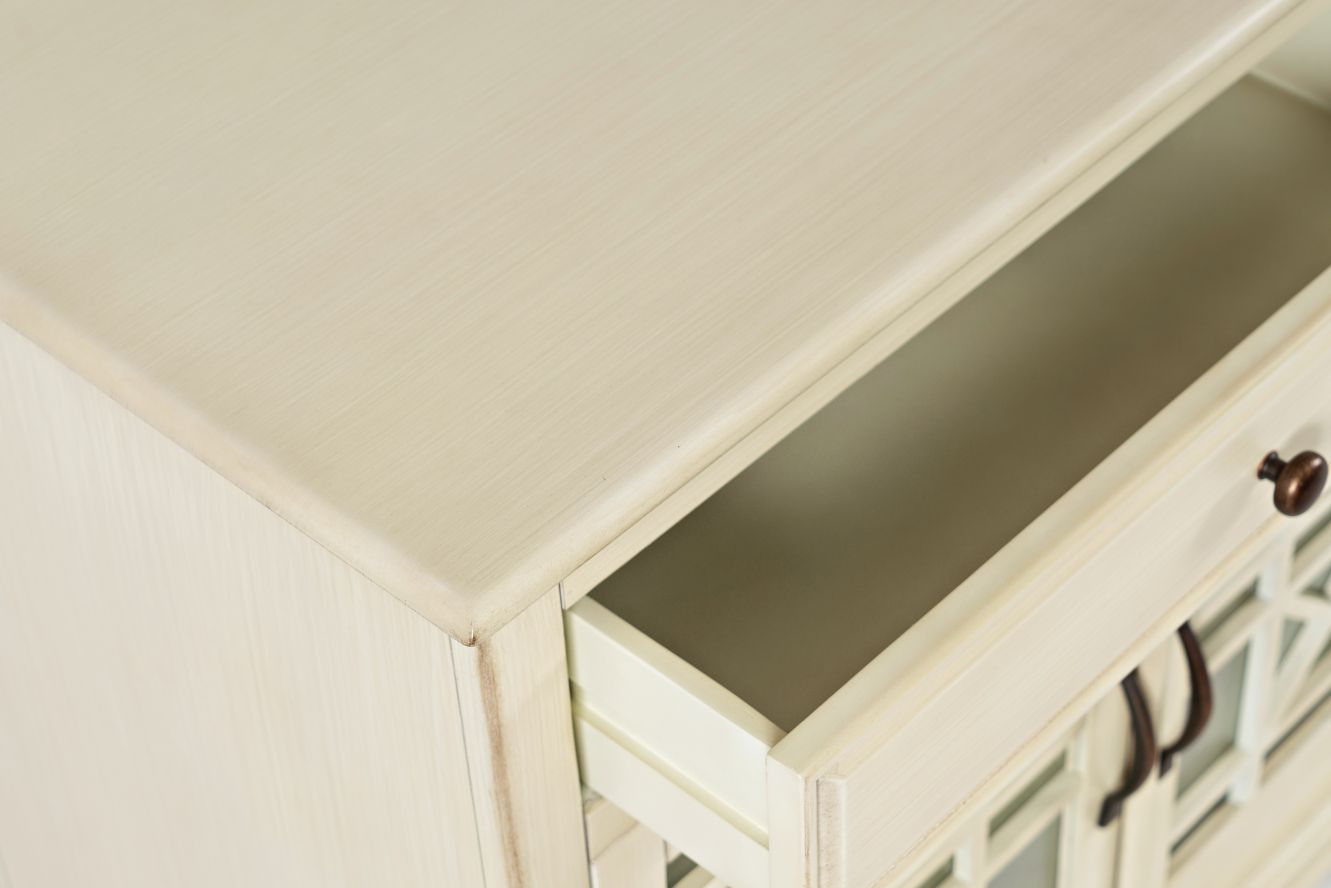 Craftsman Antique Cream 50 Media Unit - Ornate Home