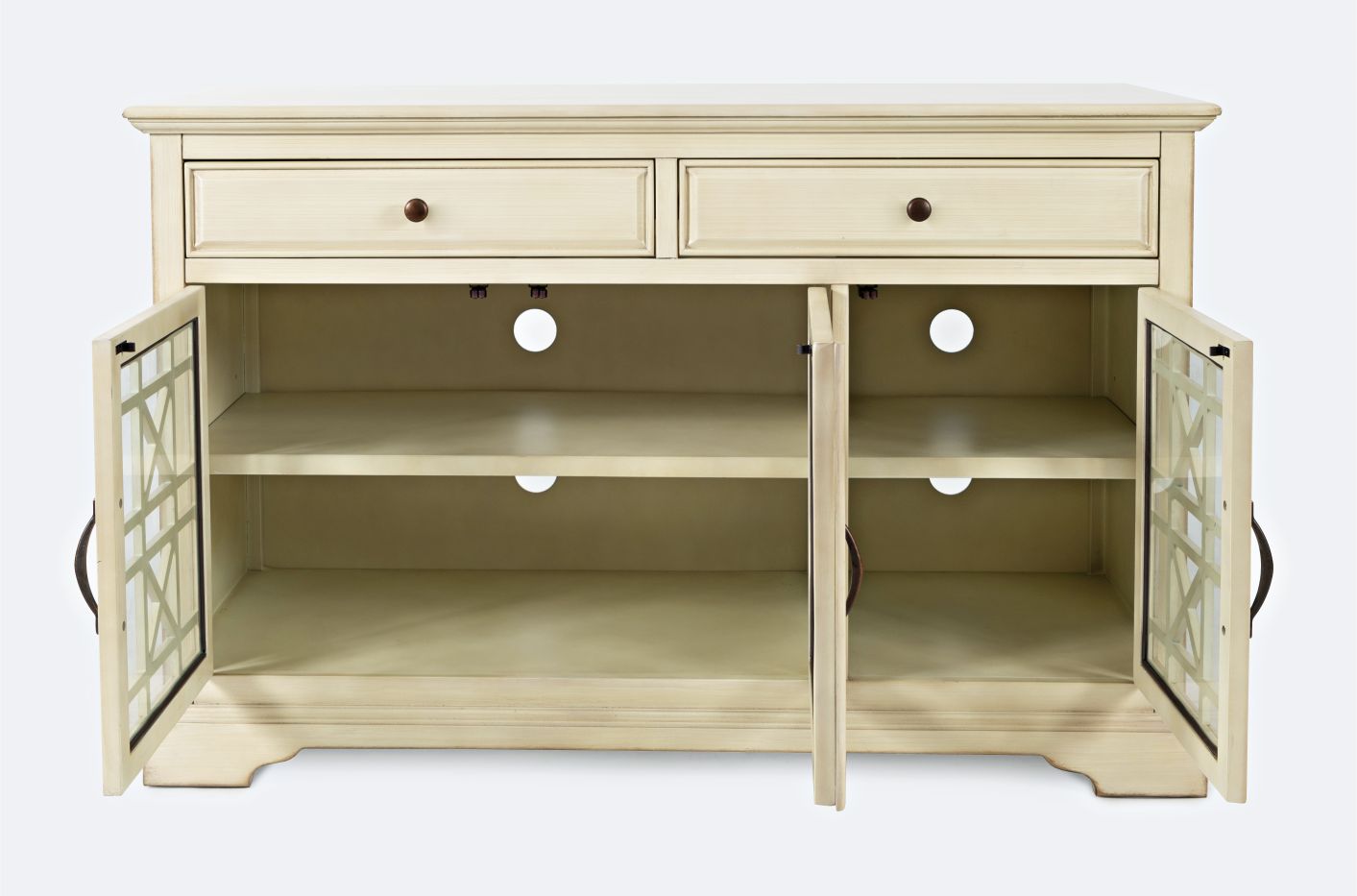 Craftsman Antique Cream 50 Media Unit - Ornate Home