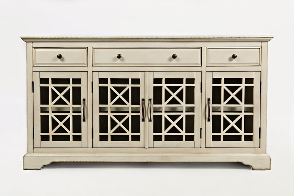 Craftsman Antique Cream 60 Media Unit - Ornate Home