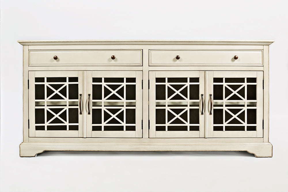 Craftsman Antique Cream 70 Media Unit - Ornate Home