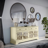 Craftsman Antique Cream 70 Media Unit - Ornate Home