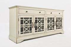 Craftsman Antique Cream 70 Media Unit - Ornate Home