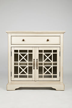 Craftsman Antique Cream Accent Chest - Ornate Home