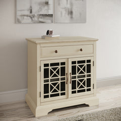 Craftsman Antique Cream Accent Chest - Ornate Home
