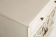 Craftsman Antique Cream Accent Chest - Ornate Home